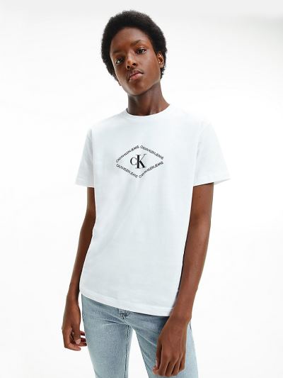 Calvin Klein Ruhák HU759065 | Calvin Klein Back Photo Print Férfi Póló Világos Fehér